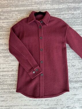 BNWT Aritzia Babaton Pelli Coat Burgundy XXS